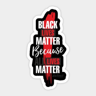 Black Lives Matter TOO (Black) Sticker